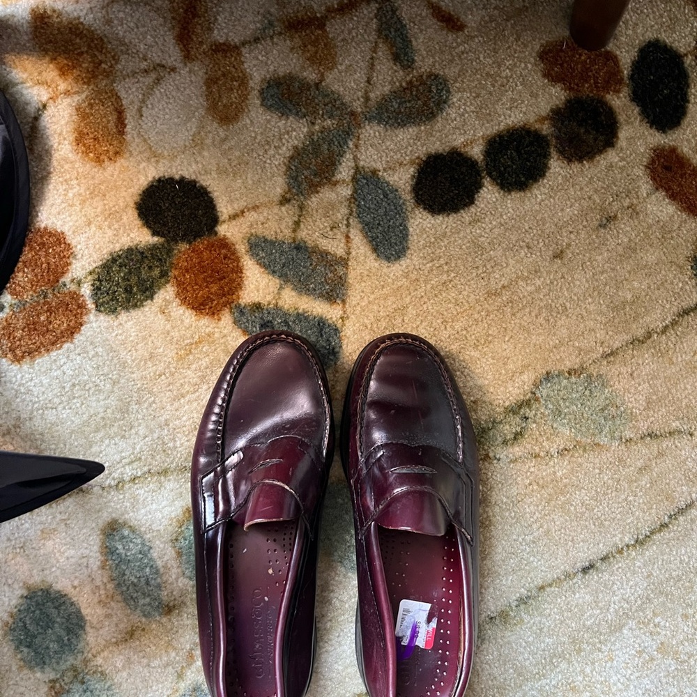 Burgundy Leather Loafers- penny loafers I used for Halloween